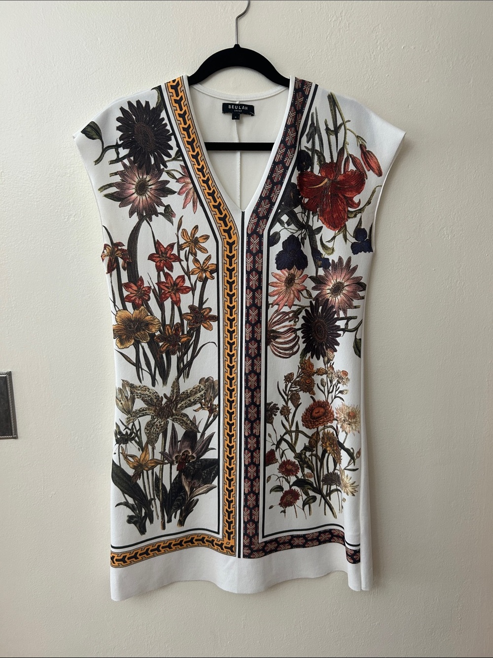 100% cotton Beulah Style Floral Mini Dress Size S